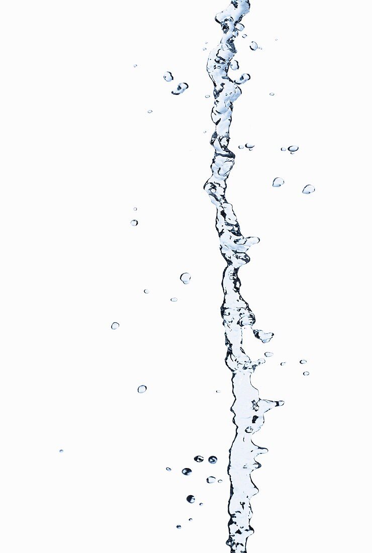 A splash of water against a white background