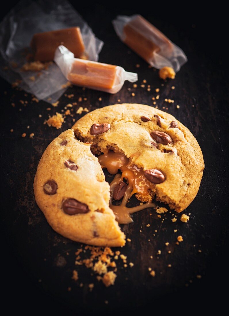 Salted caramel chocolate chip cookies