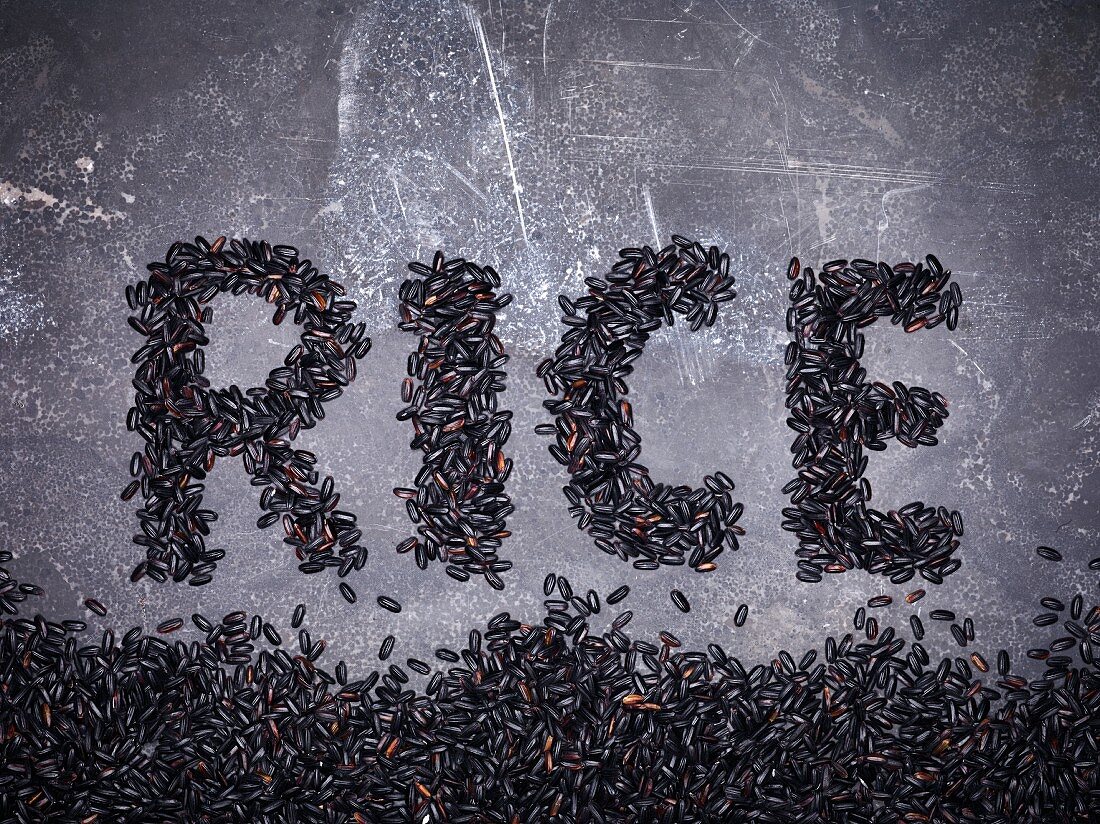 Schwarzer Reis als Wort Rice