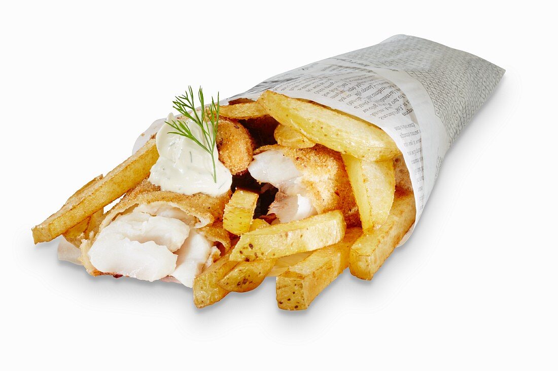Fish and chips in newspaper