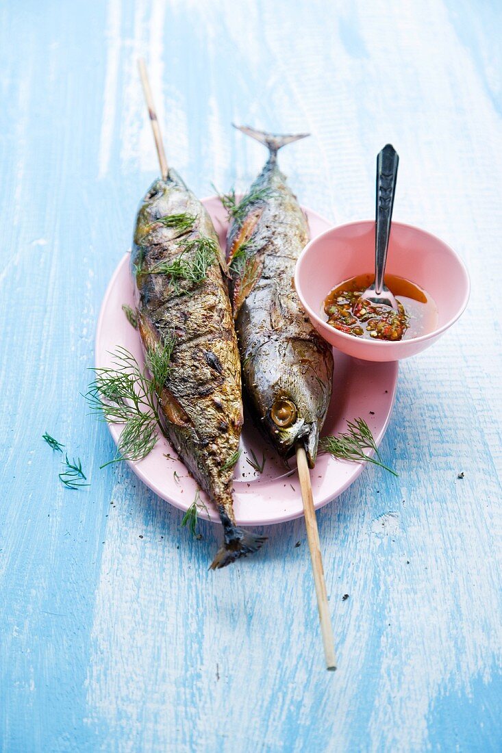 Pla Ooh Yang (whole grilled tuna fish, Thailand)