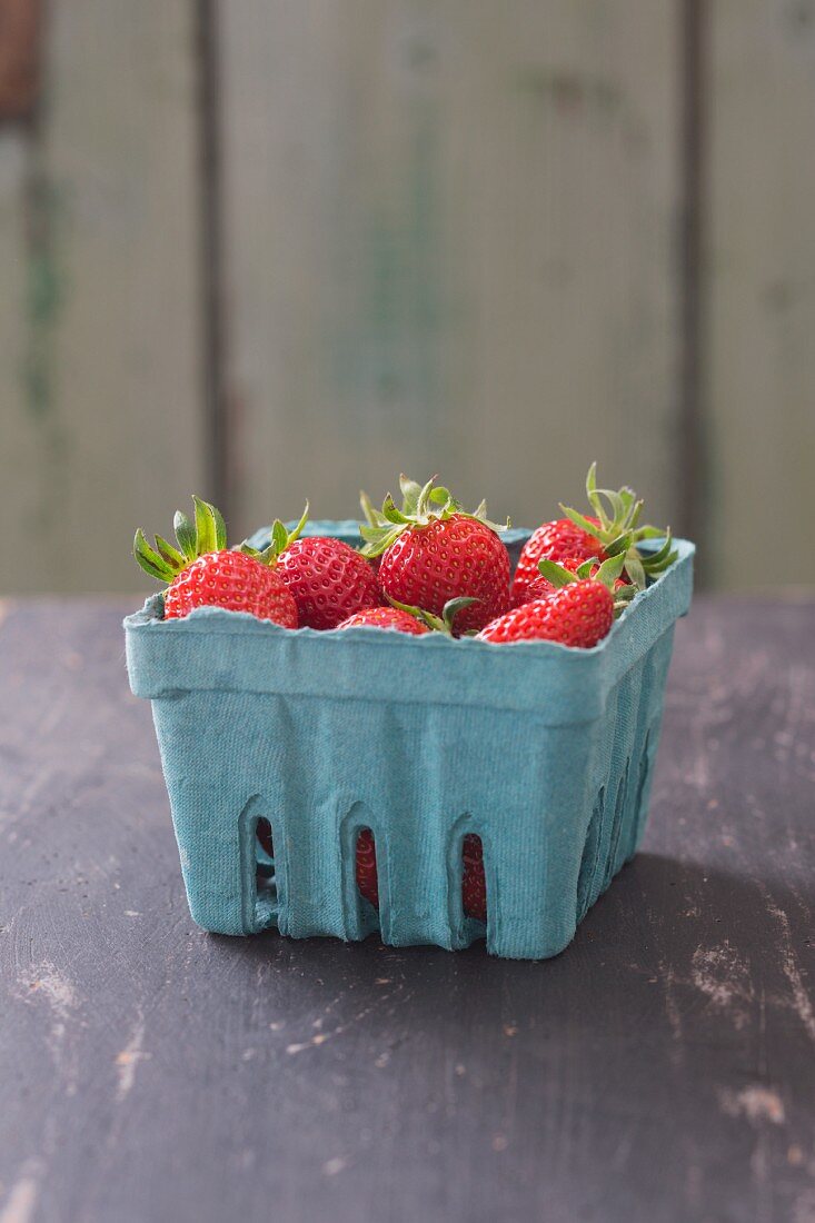Strawberries in a small dish