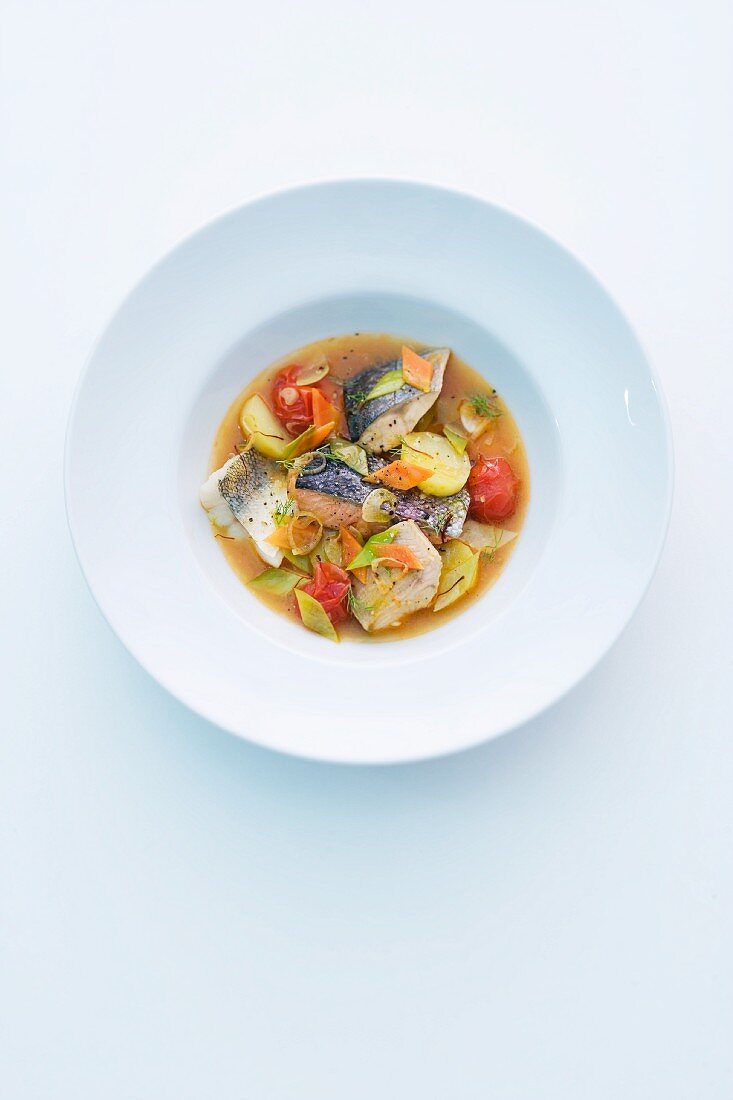 Bouillabaisse made from freshwater fish