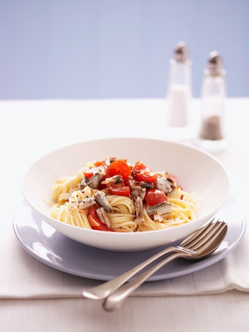 Spaghetti mit Sardinen und Chilli