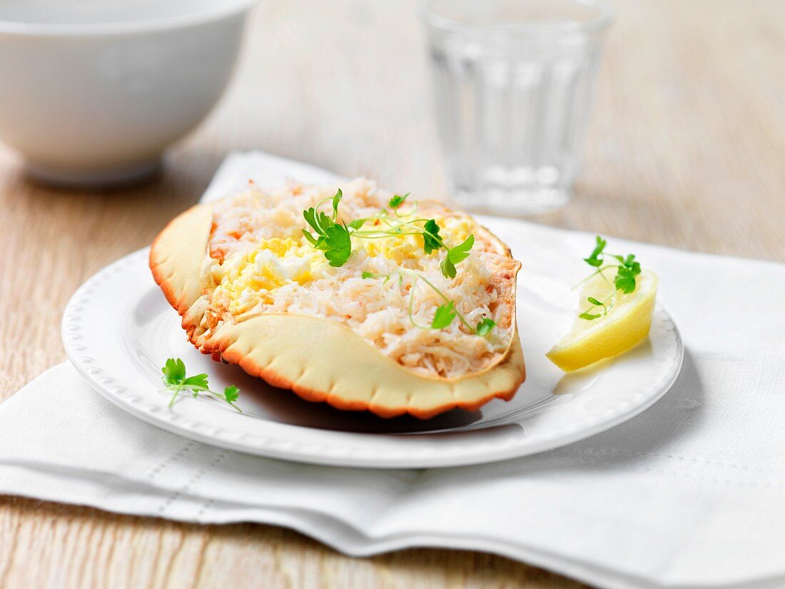 Orkney crab with herbs and lemon