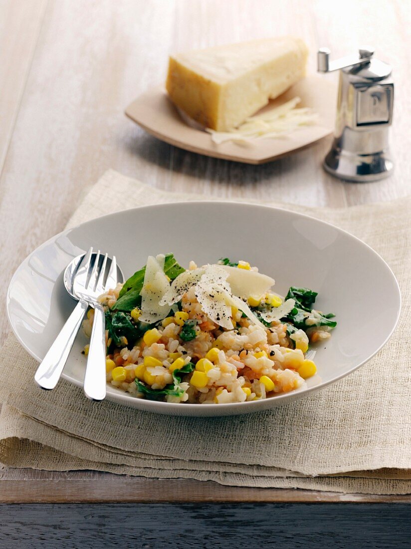 Risotto with Lentils and Corn