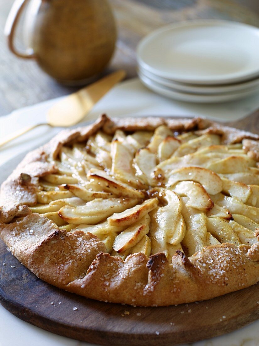 Apple and pear galette