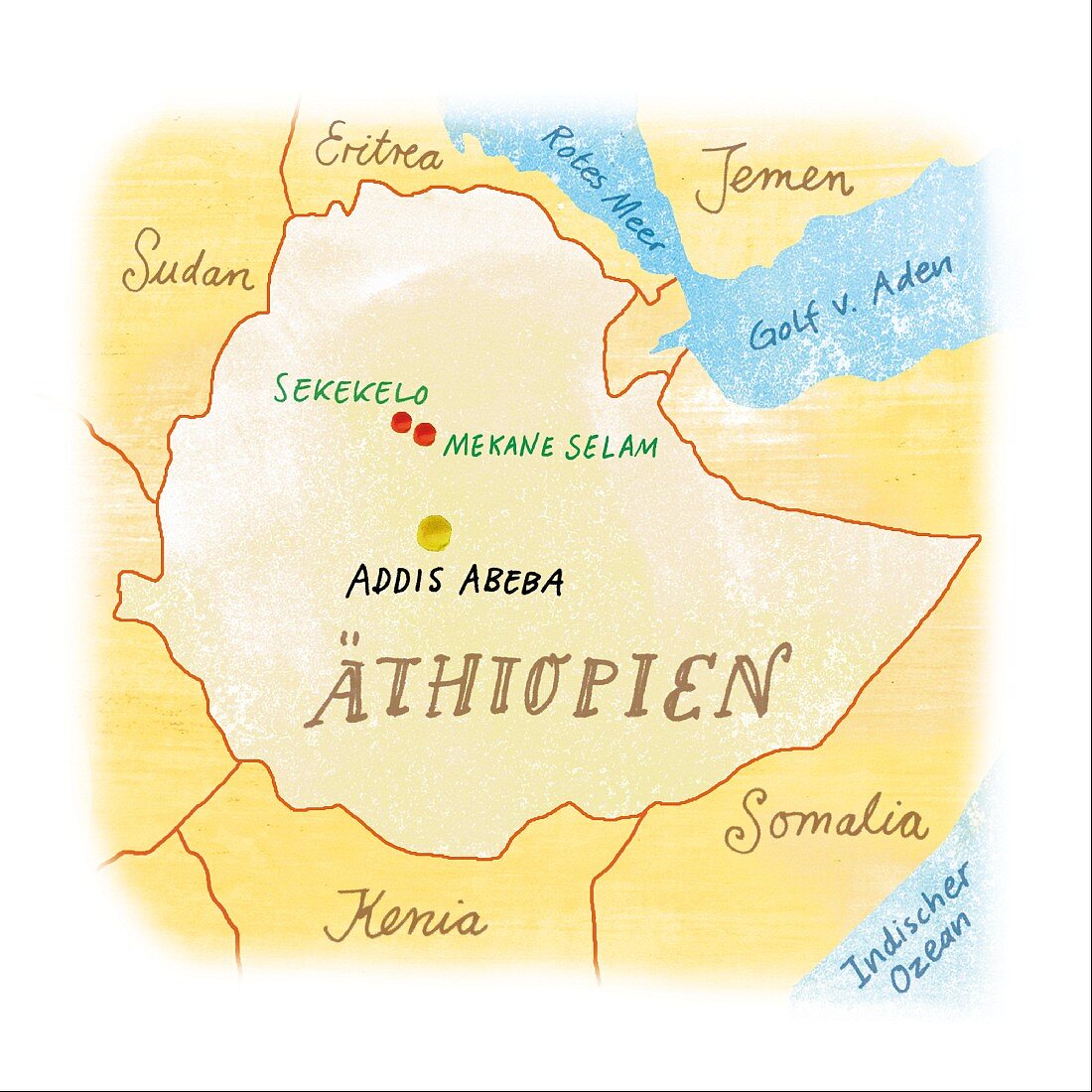 A map of Ethiopia