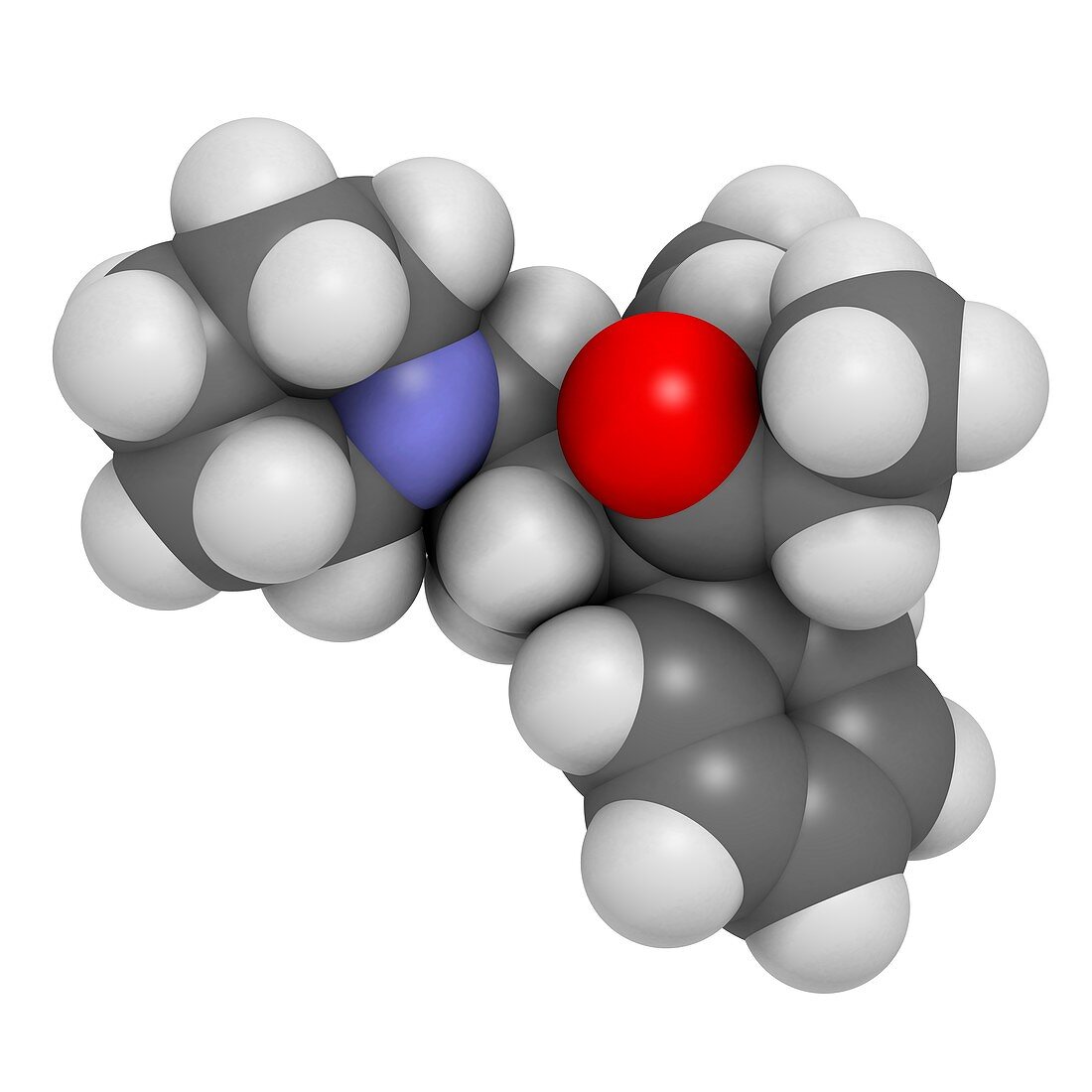 Dipipanone opioid analgesic drug molecule