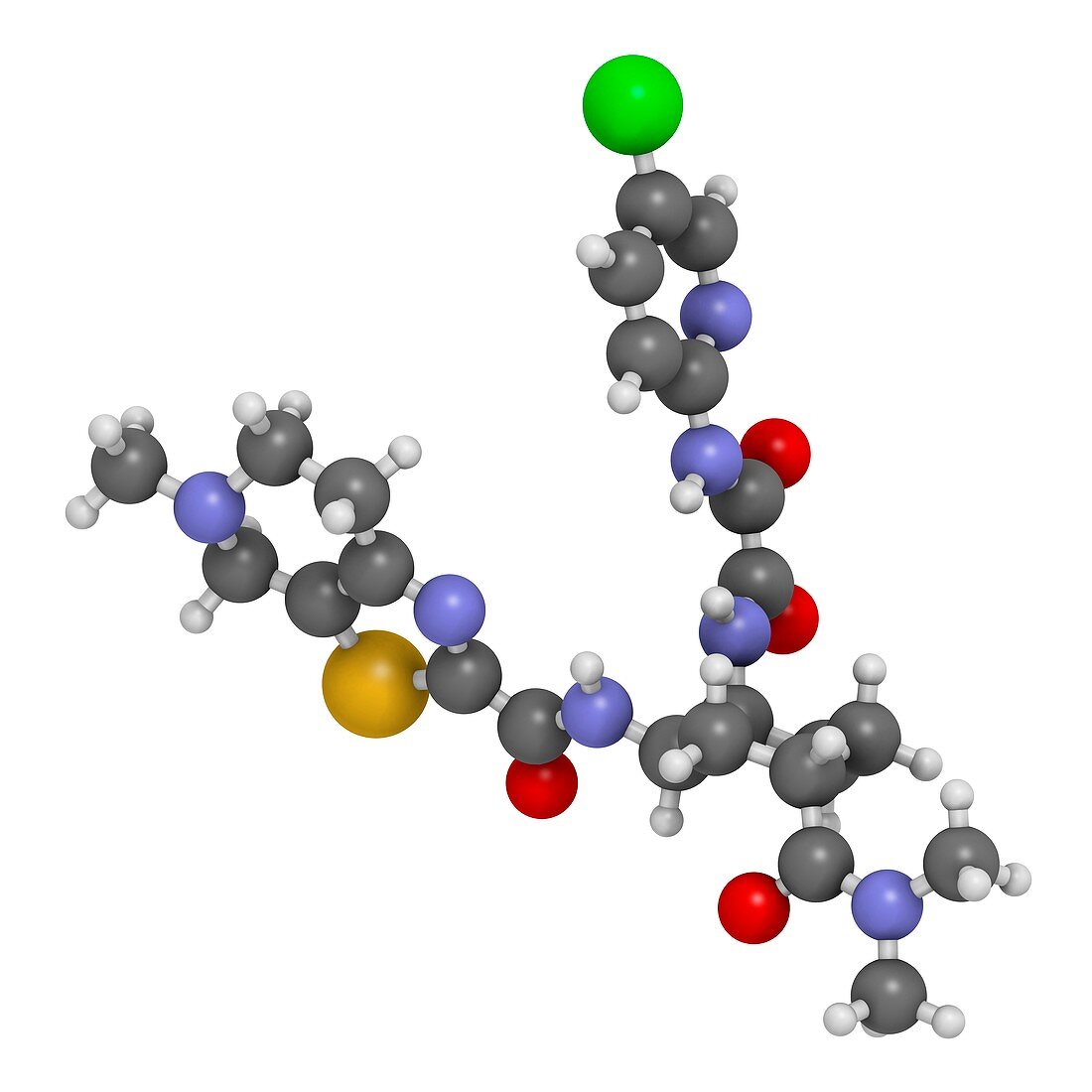 Edoxaban anticoagulant drug molecule