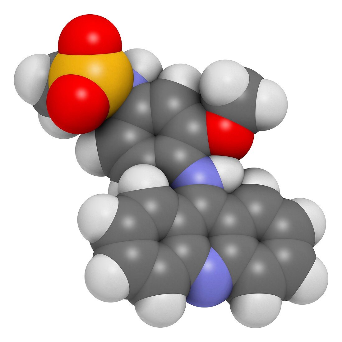 Amsacrine cancer drug molecule