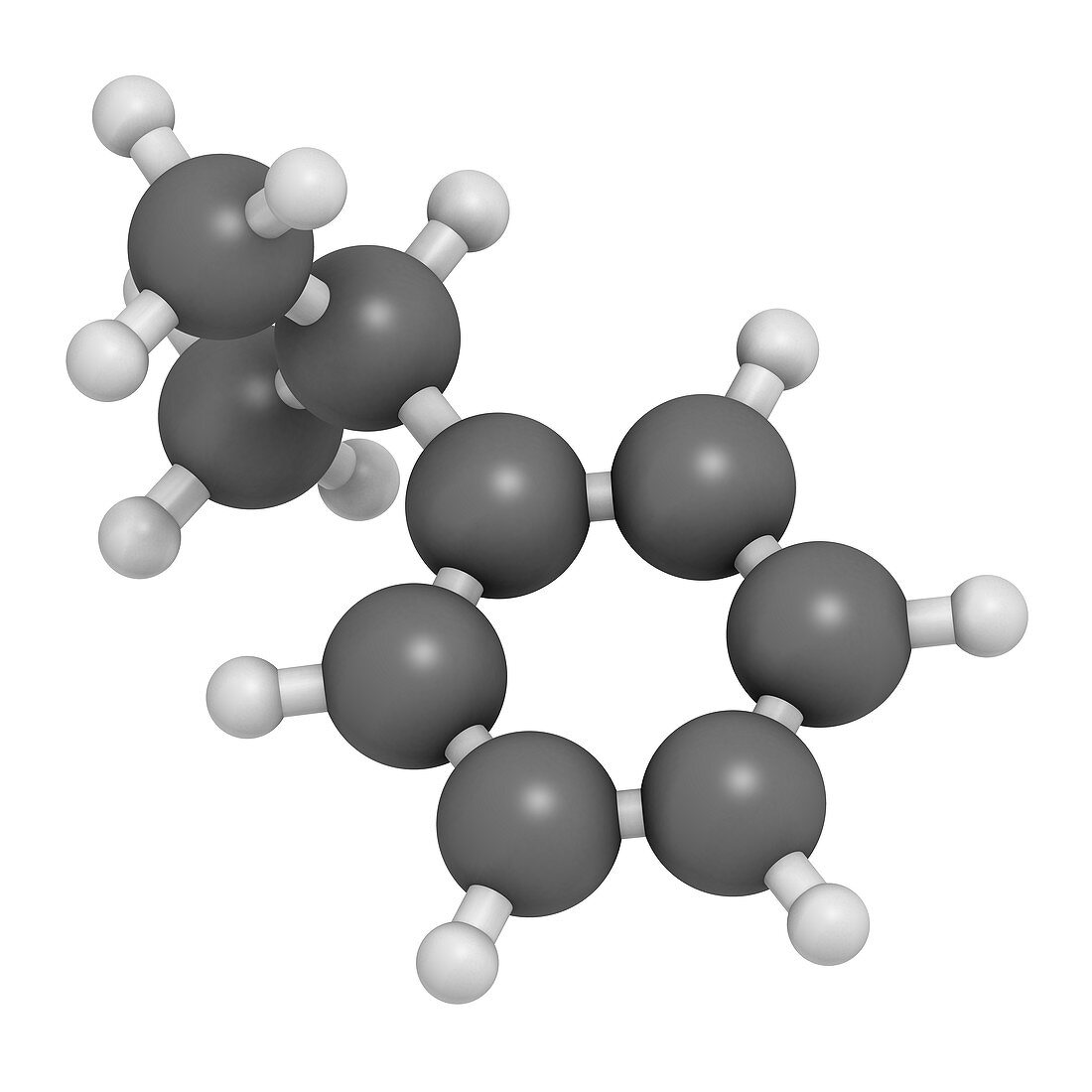 Cumene aromatic hydrocarbon molecule