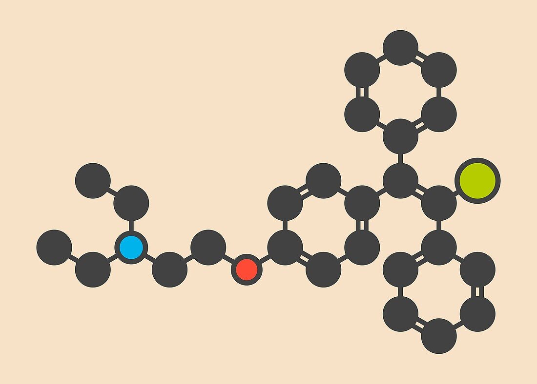 Clomifene drug molecule