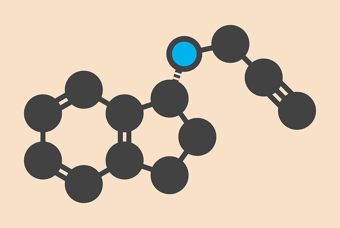 Rasagiline Parkinson's drug molecule