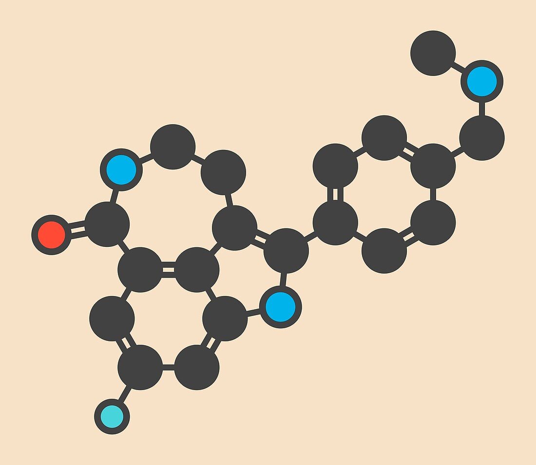 Rucaparib cancer drug molecule