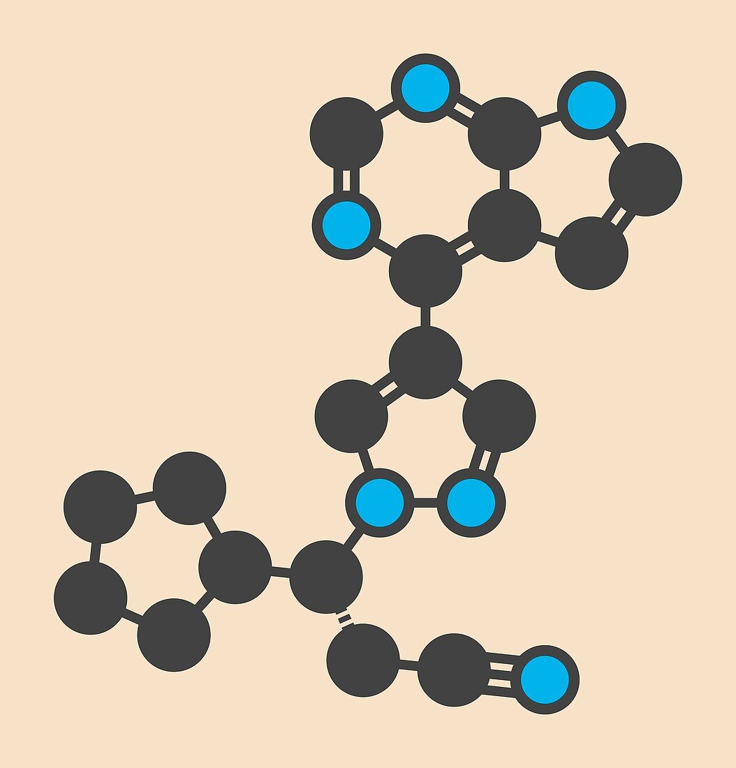 Ruxolitinib cancer drug molecule