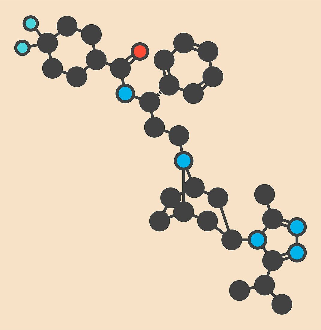 Maraviroc HIV drug molecule