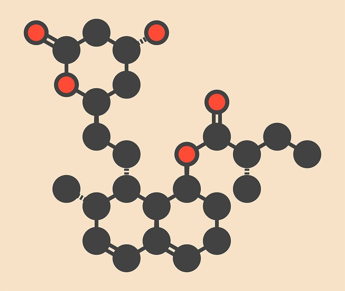 Mevastatin drug molecule