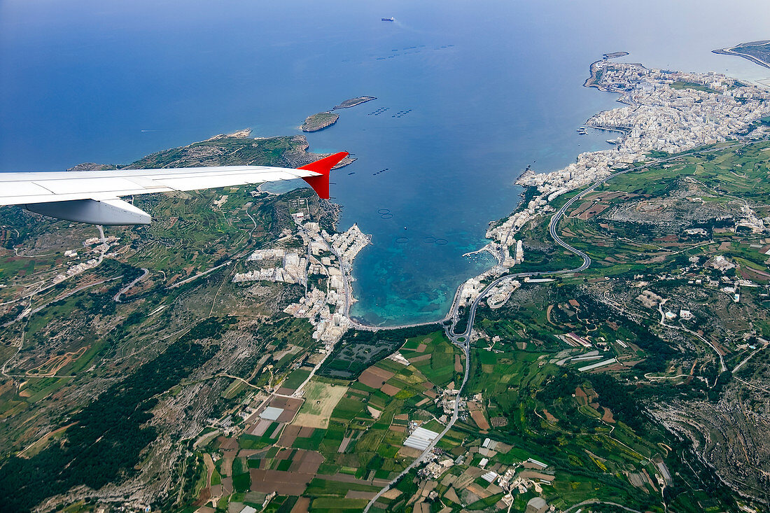 Aerial view over Mallorca