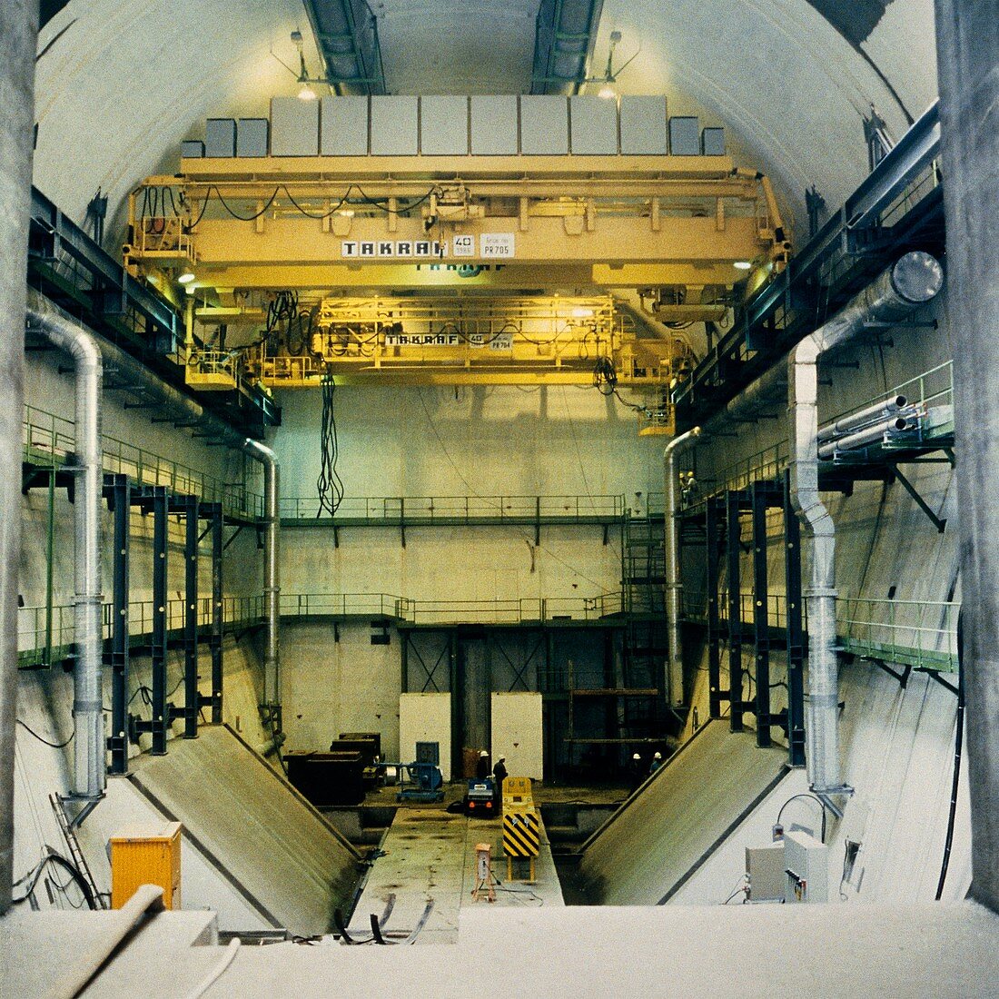 Excavation for L3 particle detector,CERN