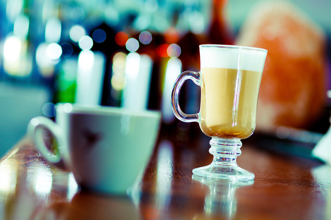 Irish coffee and teacup