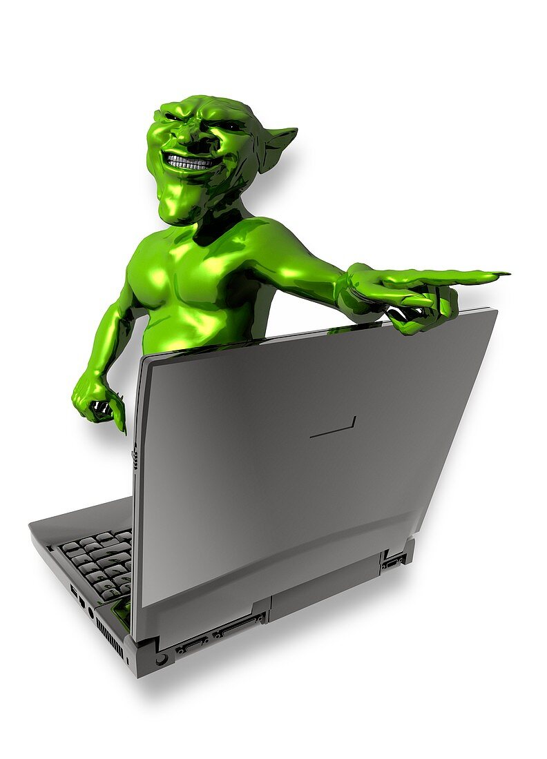 Internet troll,illustration