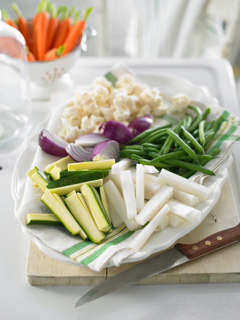 Ingredients for pickled vegetables