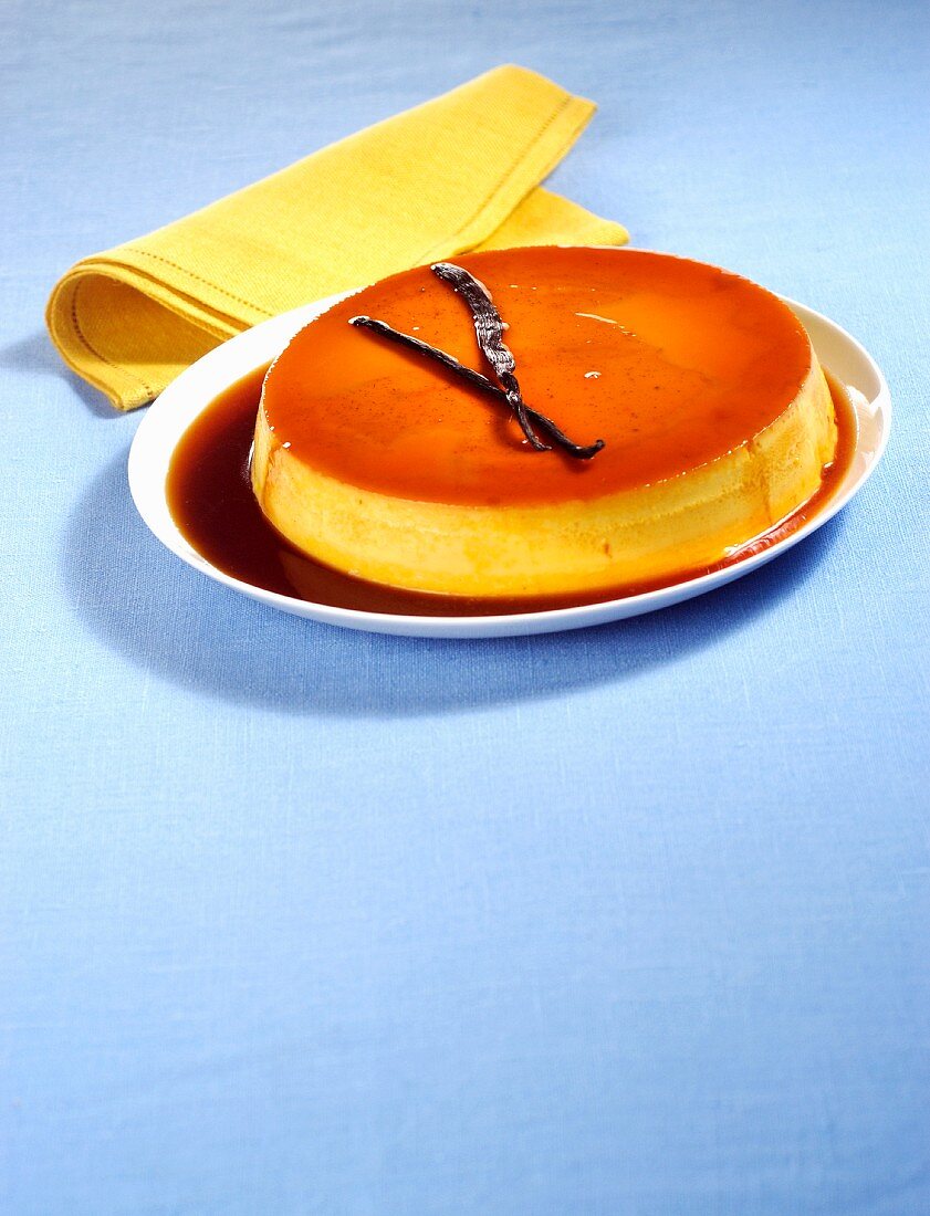 Crème caramel with pumpkin