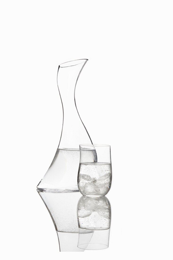 A carafe and a glass by Georg Jensen