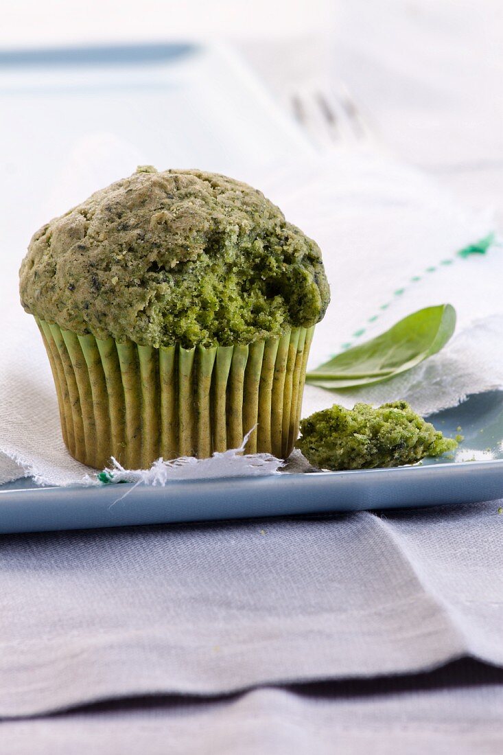A spinach muffin