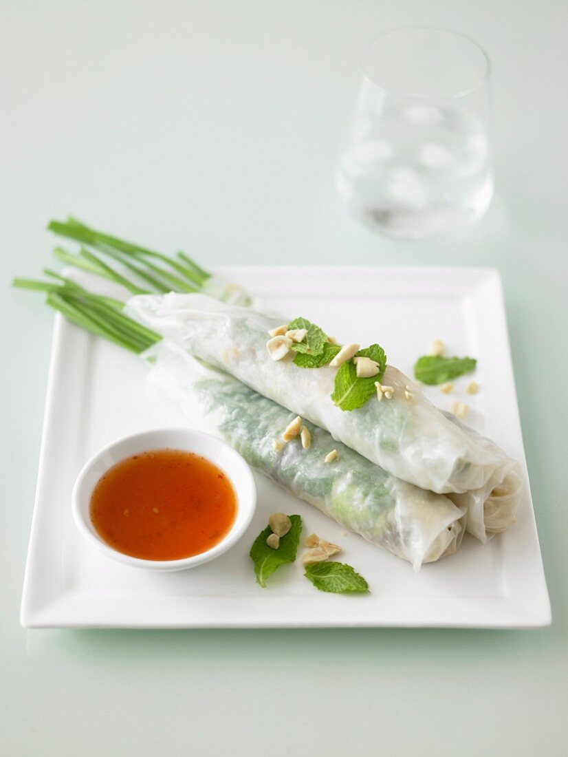 Rice Paper Rolls with Aromatic Salad