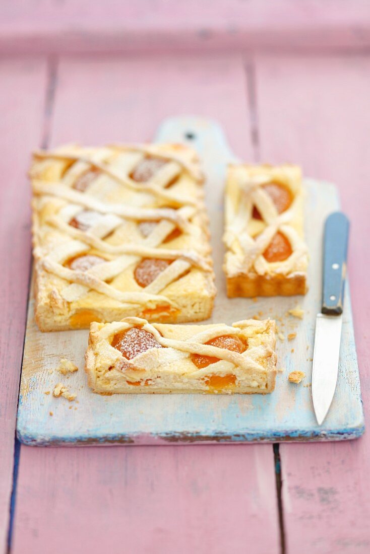 Apricot and quark tart