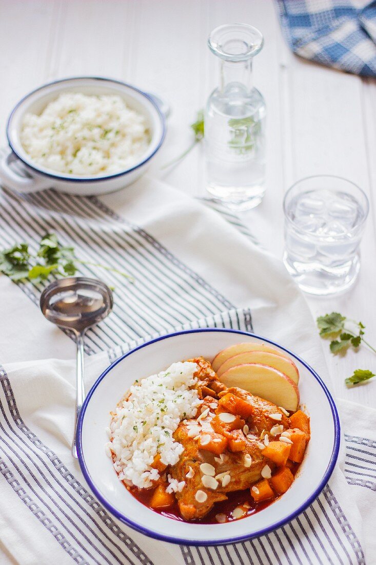 Mancha Manteles (Schweinefleischragout mit Früchten, Mexiko)