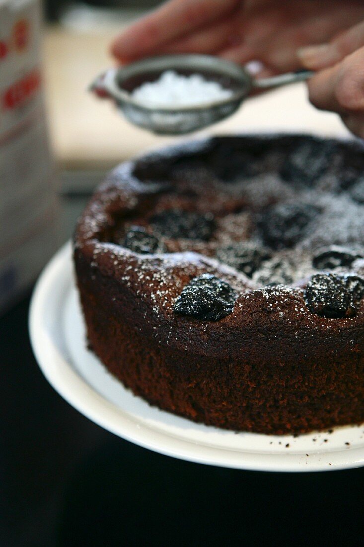 Chocolate and prune cake
