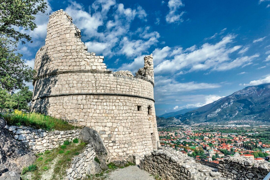 Bastion Il Bastione above Riva del Garda, Riva, Lake Garda, Italy