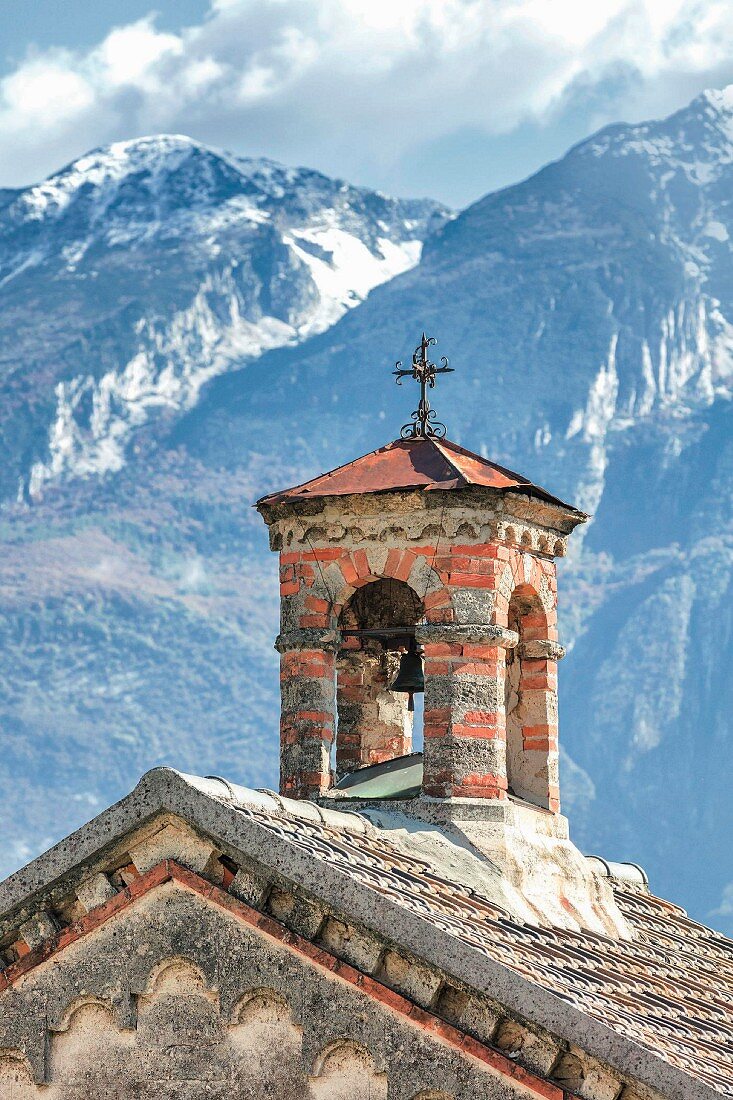 Chapel of the cemetery in Pieve, Tremosine, Lake Garda, Italy