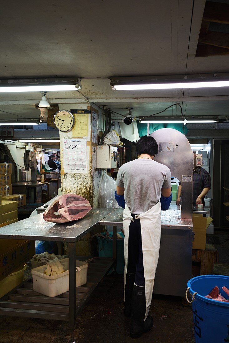Tsukiji-Fischmarkt in Tokio, Japan