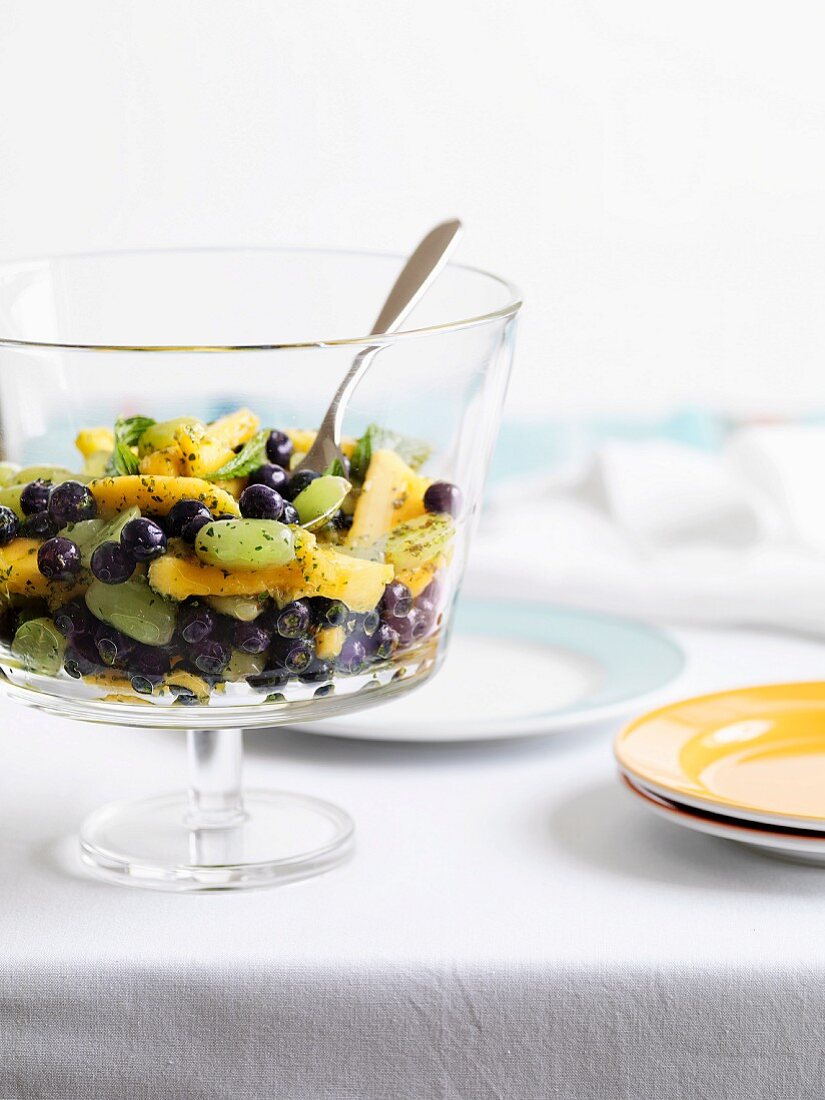 Blueberry, Mango & Grape Salad with Mint