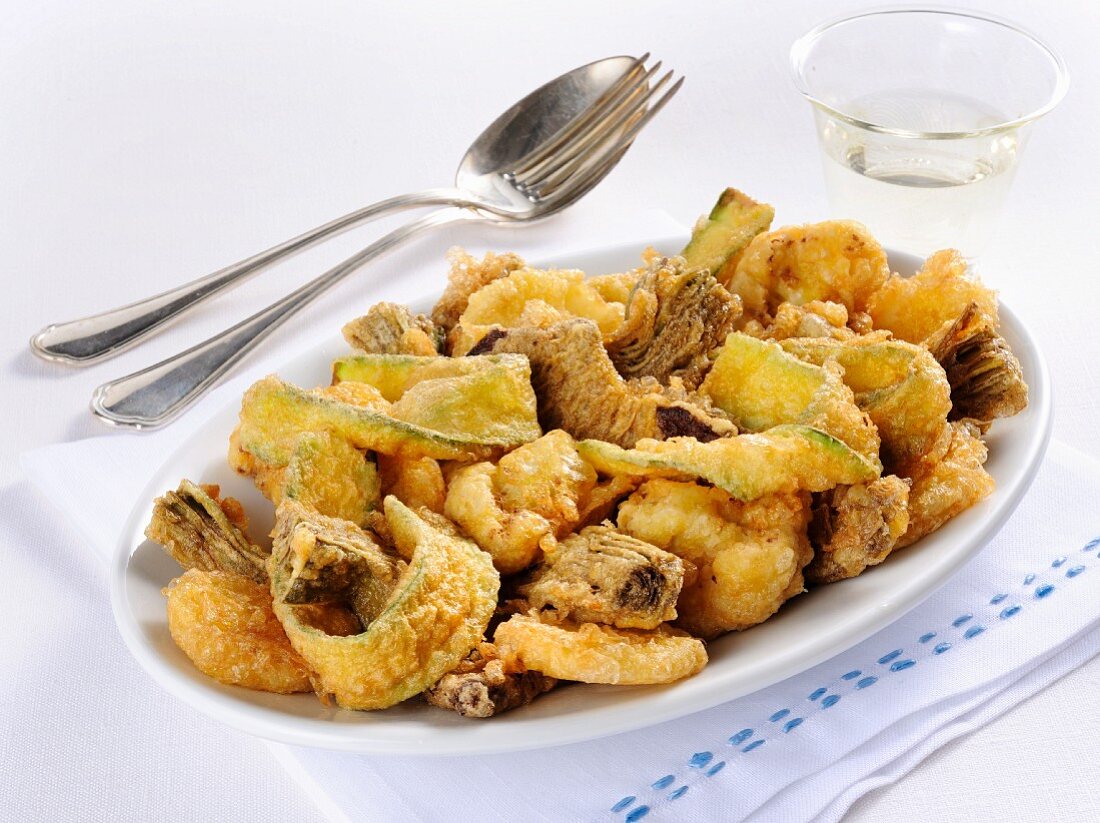 Fritto alla romana (battered vegetables, Italy)