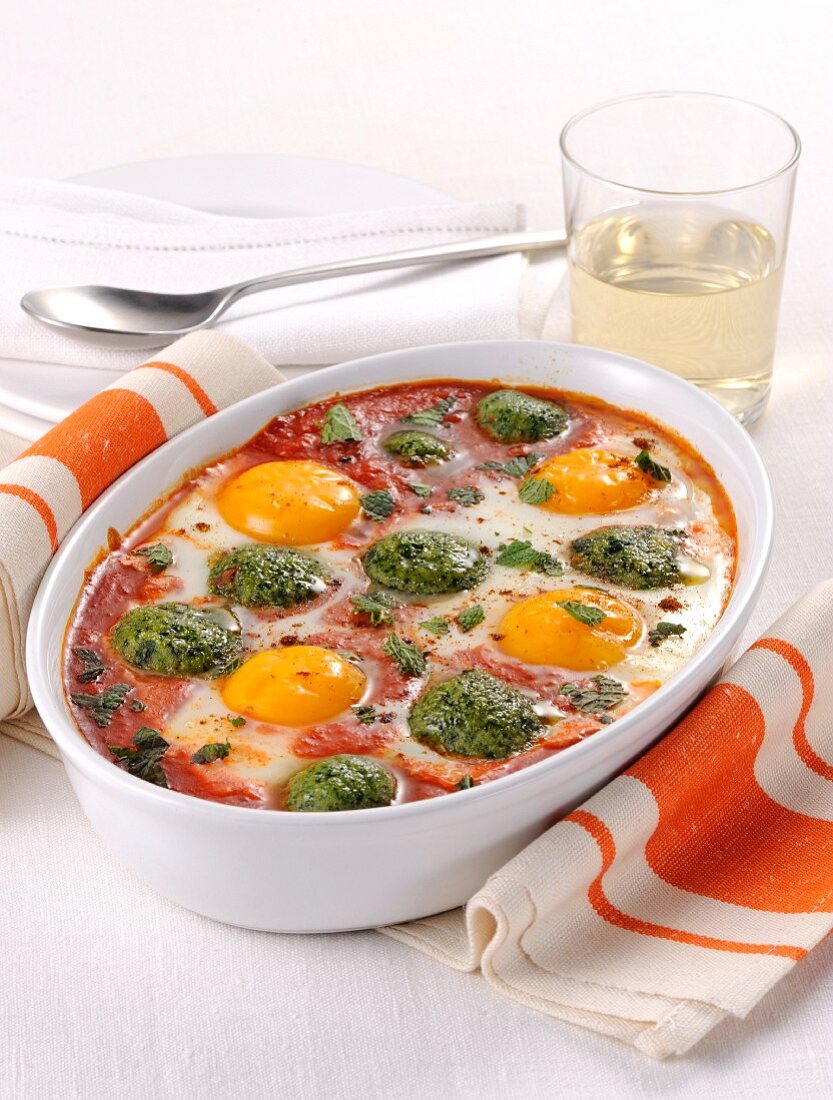 Spinach and egg bake