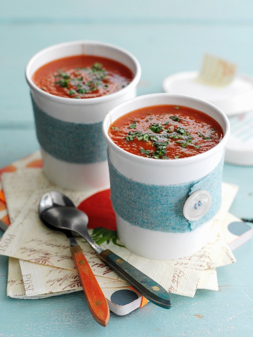 Tomato soup to take away