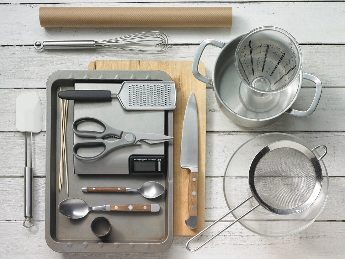 Kitchen utensils for making polenta and fish