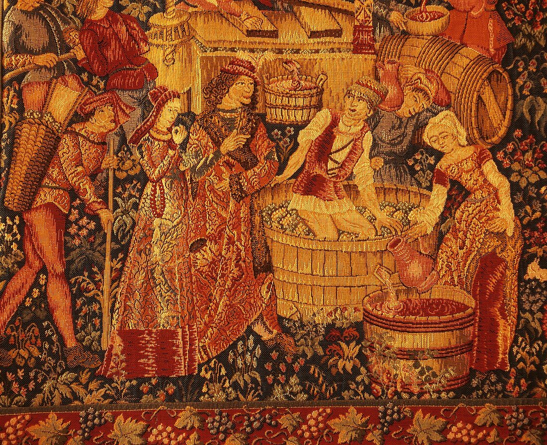 Historic tapestry, Hedges Winery, Yakima Valley, USA