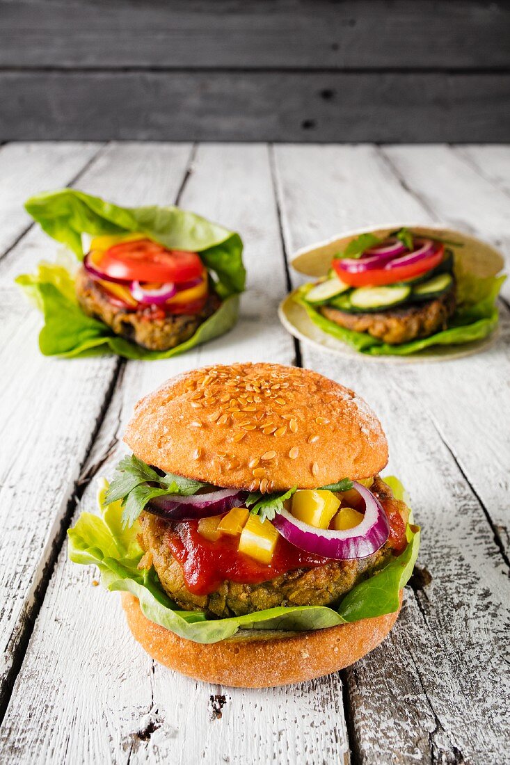 Gluten-free veggie burgers