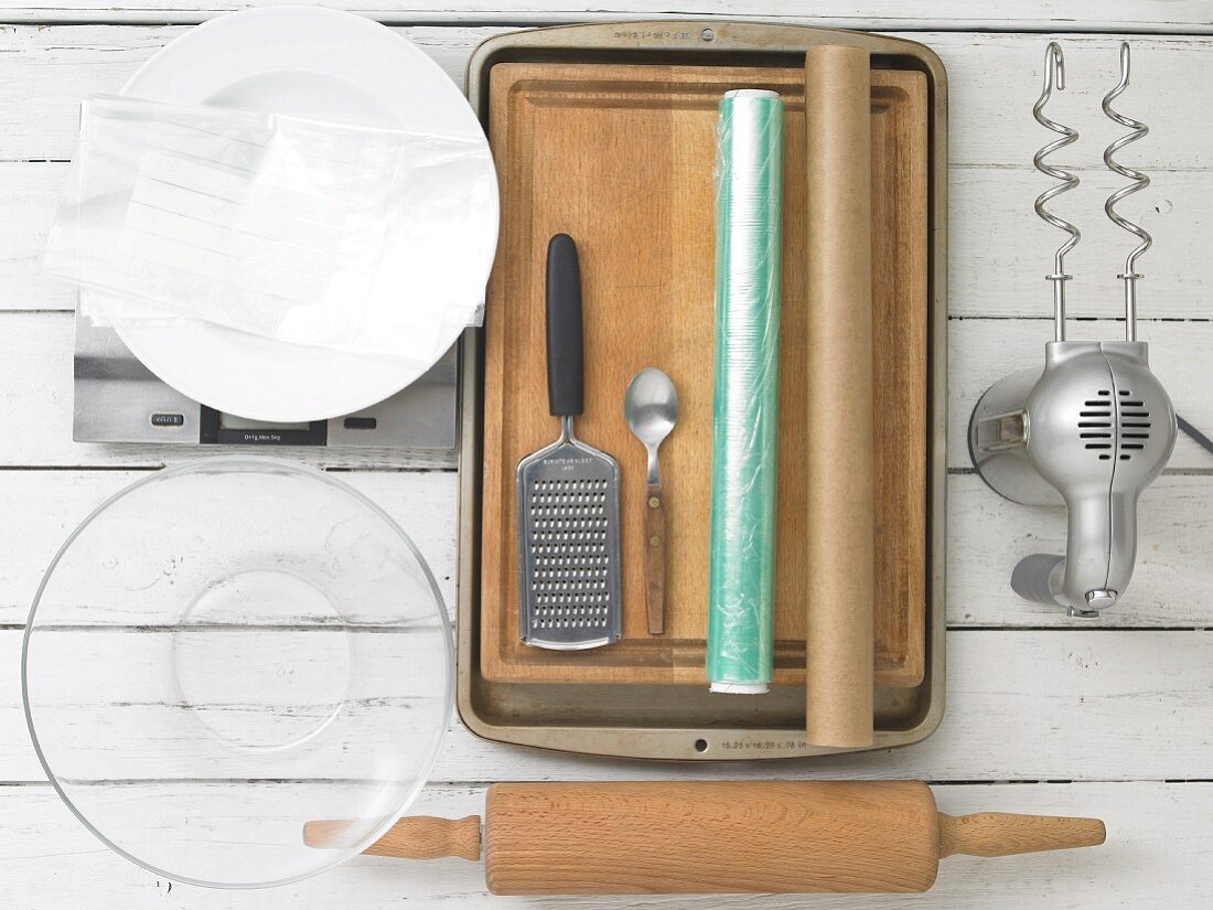 Kitchen utensils for making Easter cakes