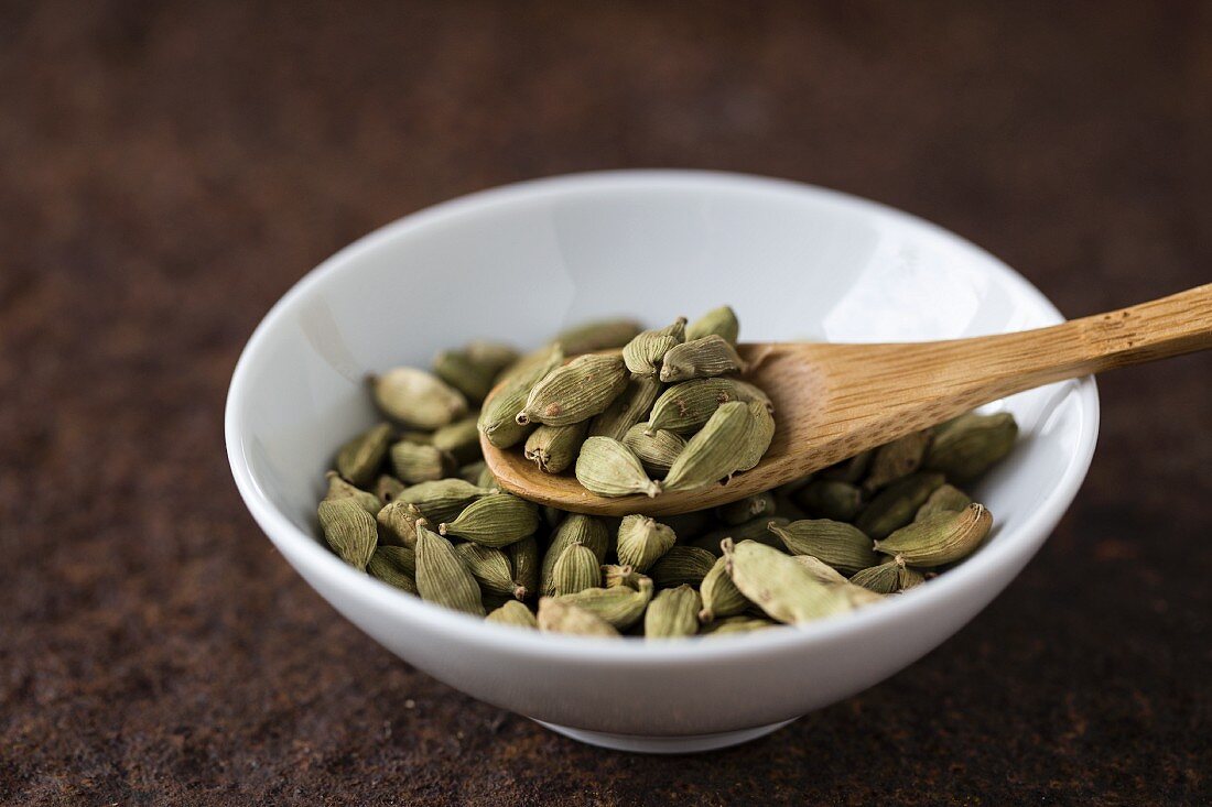 Cardamom in a small dish