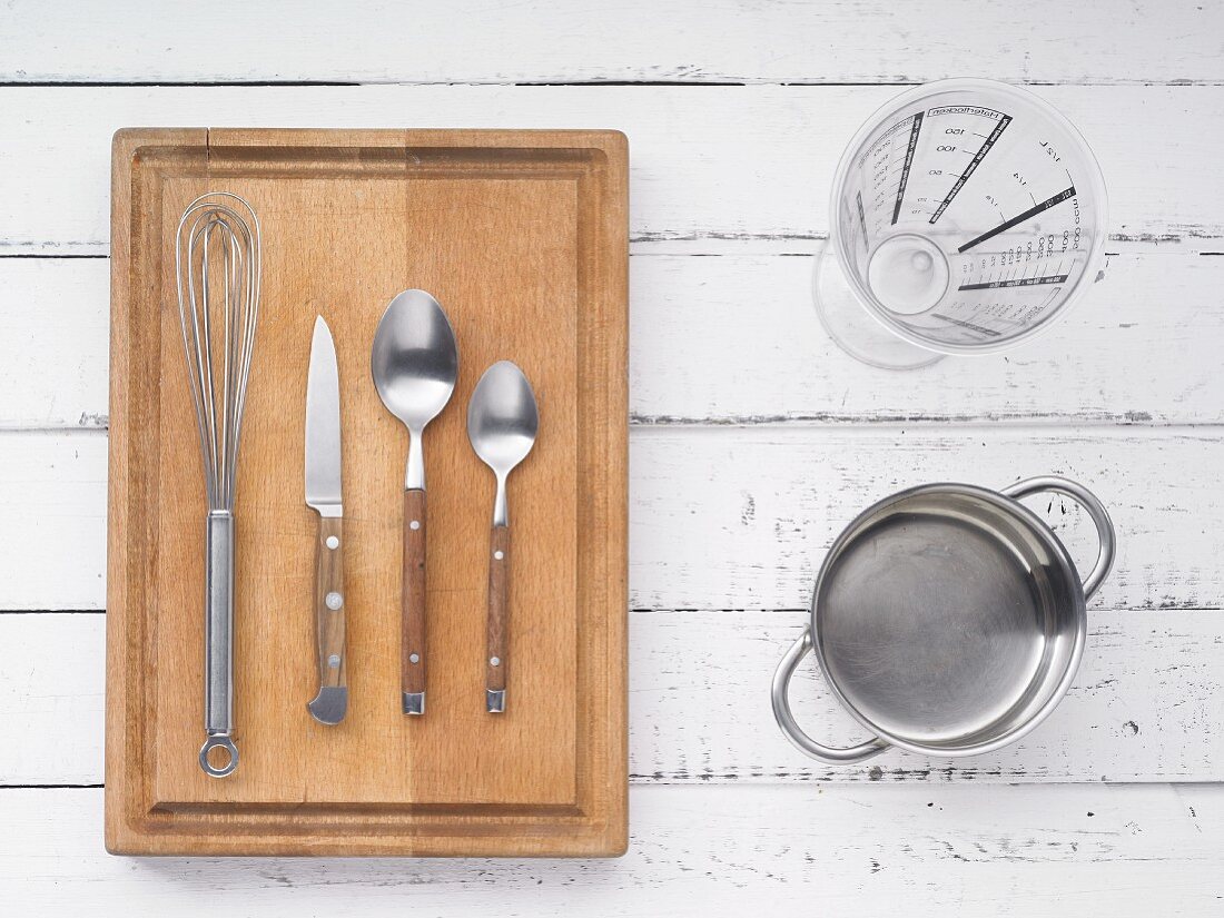 Kitchen utensils for making polenta porridge