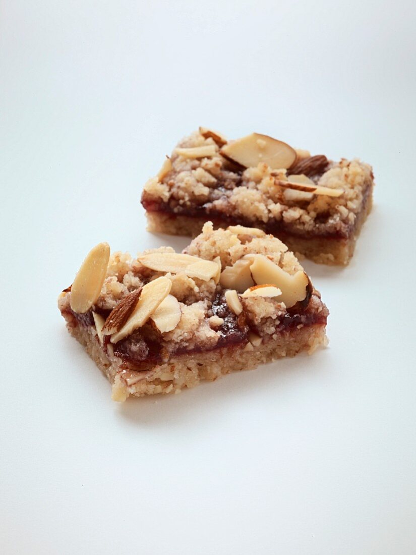 Raspberry and almond bars