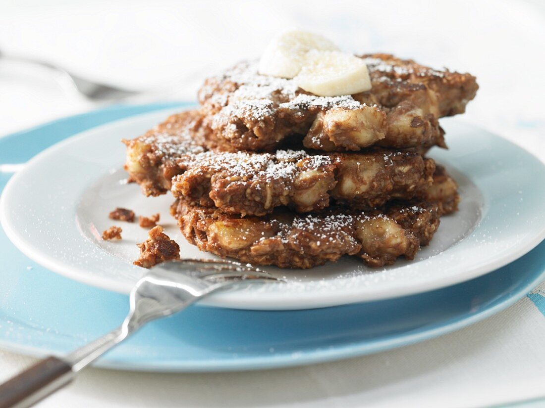 Chocolate & banana fritters