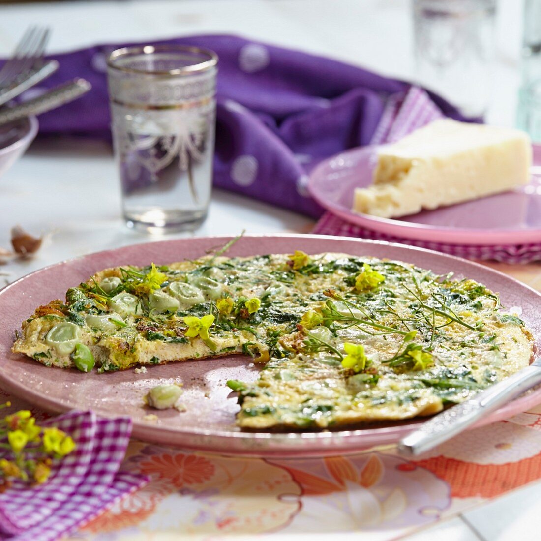 Frittata mit wilder Rauke